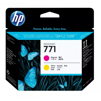 HP 771 magenta/Kollane DesignJet prindipea, HP DesignJet Z6200 Photo Printer seeria, termiline tindiprinter, magenta, kollane, Singapur, 28 mm, 143 mm