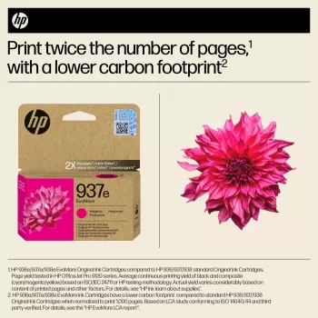 HP 937e EvoMore magenta originaal tindikassett