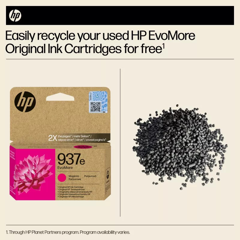 HP 937e EvoMore magenta originaal tindikassett