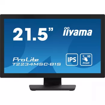 iiyama ProLite T2234MSC-B1S arvutimonitor 54,6 cm (21,5 tolli) 1920 x 1080 pikslit Full HD puuteekraaniga must