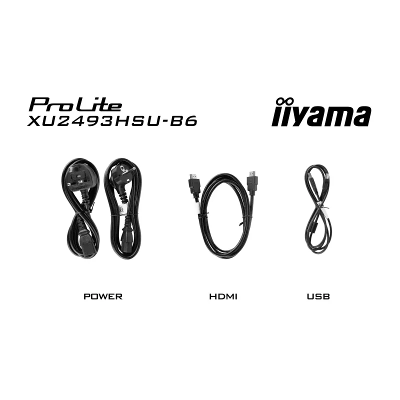 iiyama ProLite XU2493HSU-B7 arvutimonitor 60,5 cm (23,8 tolli) 1920 x 1080 pikslit Full HD LED Must