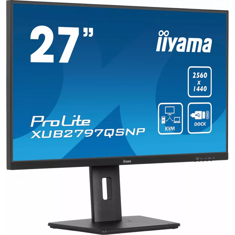 iiyama ProLite XUB2797QSNP-B1 arvutimonitor 68.6 cm (27 tolli) 2560 x 1440 pikslit Quad HD LED must