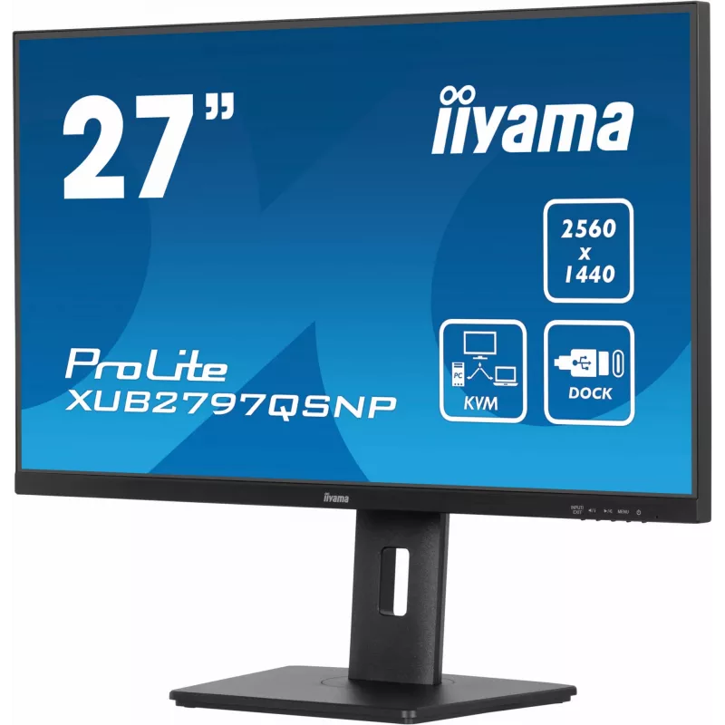 iiyama ProLite XUB2797QSNP-B1 arvutimonitor 68.6 cm (27 tolli) 2560 x 1440 pikslit Quad HD LED must