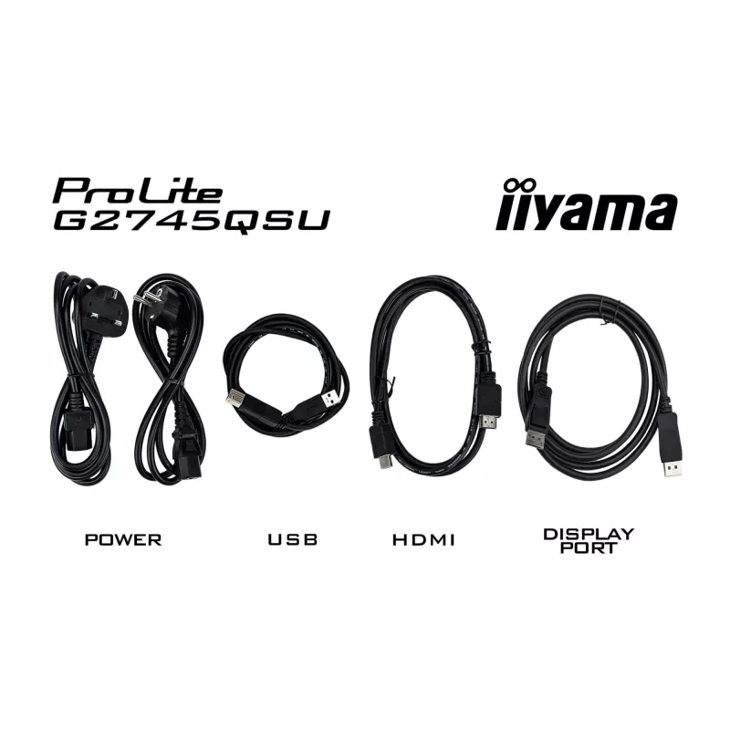 27-tolline IIYAMA G-MASTER G2745QSU-B2 mängumonitor, 2560×1440 WQHD, IPS, 100 Hz, 1 ms, HDMI/DP, USB 3.2 jaotur, kõlarid, VESA
