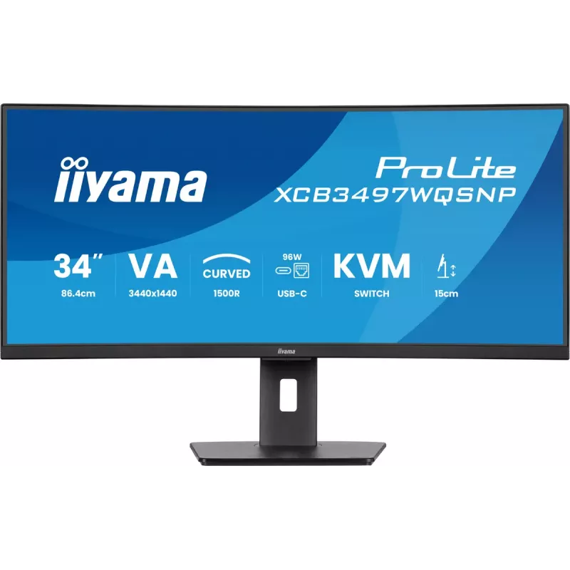 iiyama ProLite XCB3497WQSNP-B1 arvutimonitor 86,4 cm (34 tolli) 3440 x 1440 pikslit UltraWide Quad HD LED must