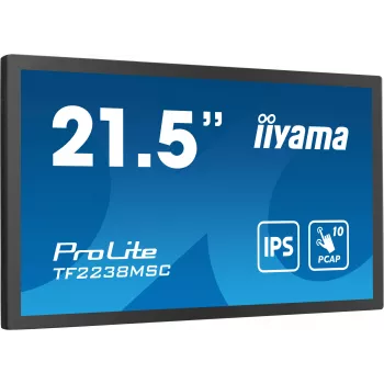 iiyama TF2238MSC-B1 arvutimonitor 53,3 cm (21 tolli) 1920 x 1080 pikslit Full HD LED puuteekraan Must
