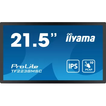 iiyama TF2238MSC-B1 arvutimonitor 53,3 cm (21 tolli) 1920 x 1080 pikslit Full HD LED puuteekraan Must