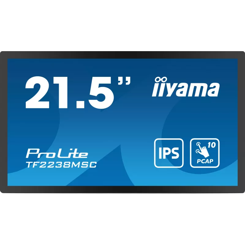 iiyama TF2238MSC-B1 arvutimonitor 53,3 cm (21 tolli) 1920 x 1080 pikslit Full HD LED puuteekraan Must