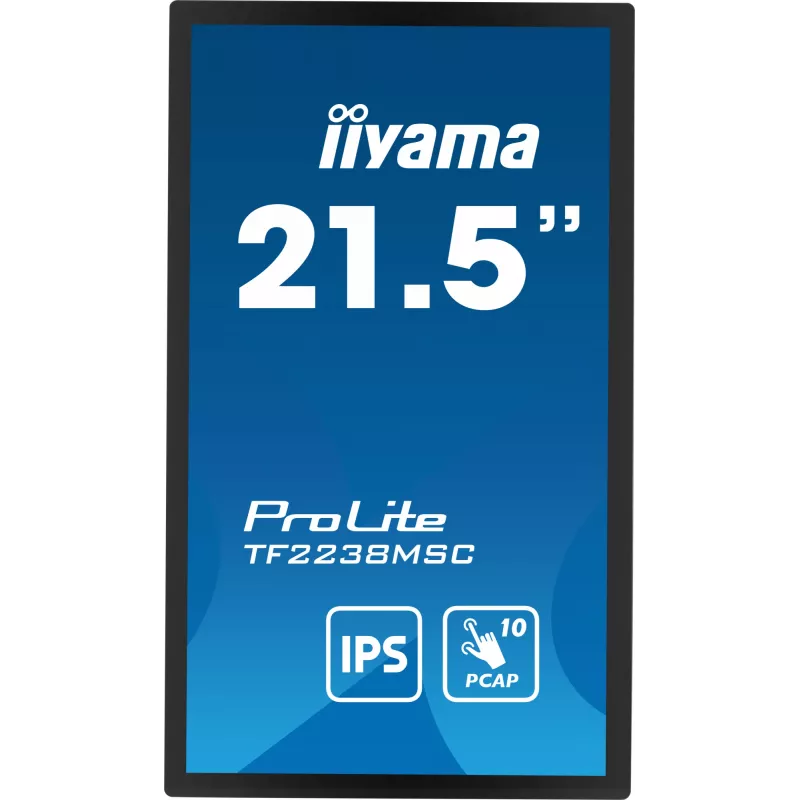 iiyama TF2238MSC-B1 arvutimonitor 53,3 cm (21 tolli) 1920 x 1080 pikslit Full HD LED puuteekraan Must