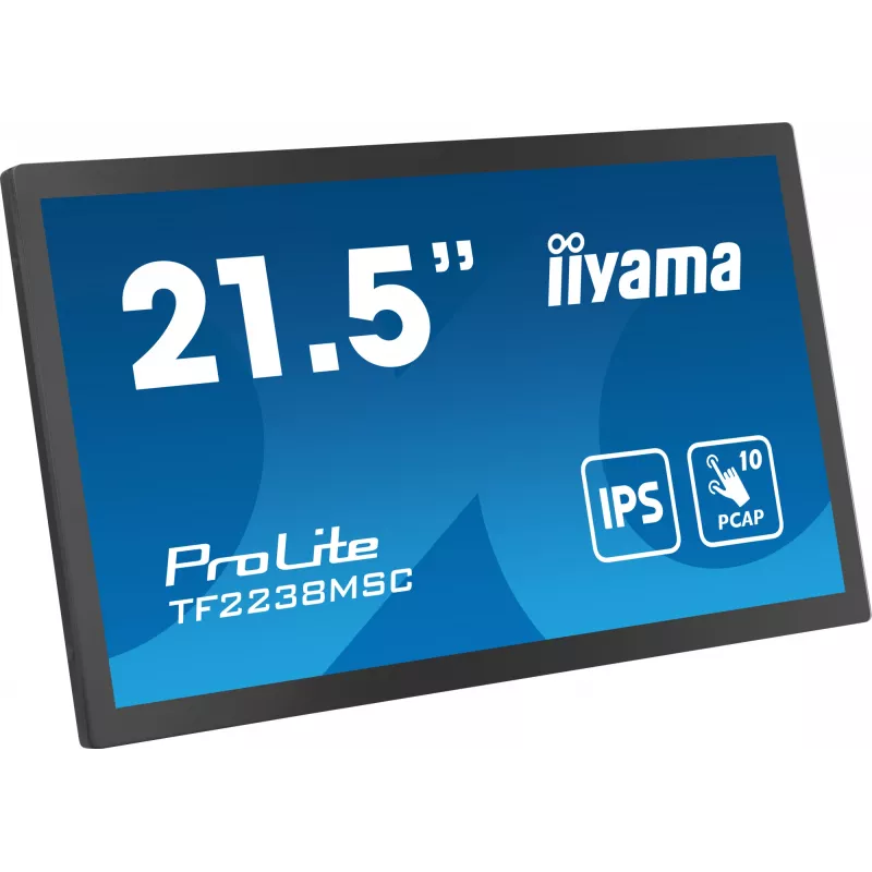 iiyama TF2238MSC-B1 arvutimonitor 53,3 cm (21 tolli) 1920 x 1080 pikslit Full HD LED puuteekraan Must