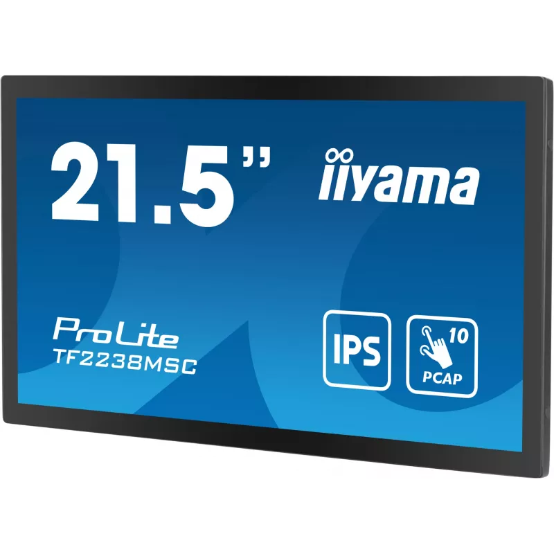iiyama TF2238MSC-B1 arvutimonitor 53,3 cm (21 tolli) 1920 x 1080 pikslit Full HD LED puuteekraan Must