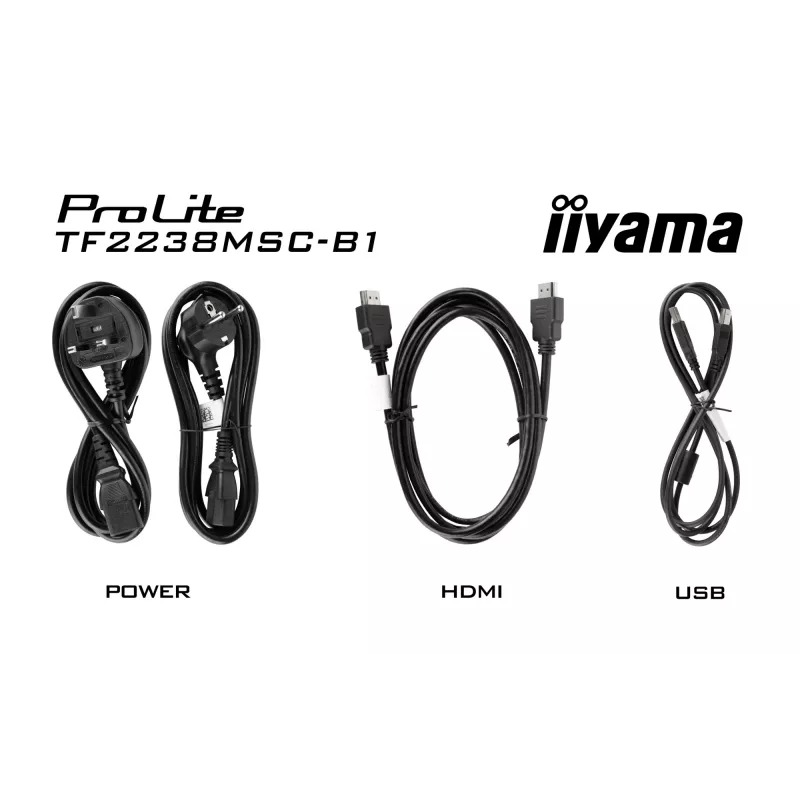 iiyama TF2238MSC-B1 arvutimonitor 53,3 cm (21 tolli) 1920 x 1080 pikslit Full HD LED puuteekraan Must