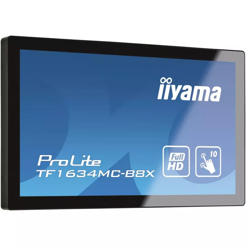 iiyama ProLite TF1634MC-B8X arvutimonitor 39,6 cm (15,6 tolli) 1920 x 1080 pikslit Full HD LED puuteekraaniga mitme kasutaja jaoks, must