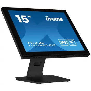 iiyama ProLite T1532MSC-B1S arvutimonitor 38,1 cm (15 tolli) 1024 x 768 pikslit XGA LCD puuteekraan Must