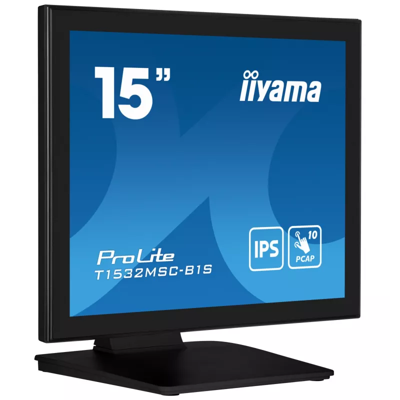 iiyama ProLite T1532MSC-B1S arvutimonitor 38,1 cm (15 tolli) 1024 x 768 pikslit XGA LCD puuteekraan Must