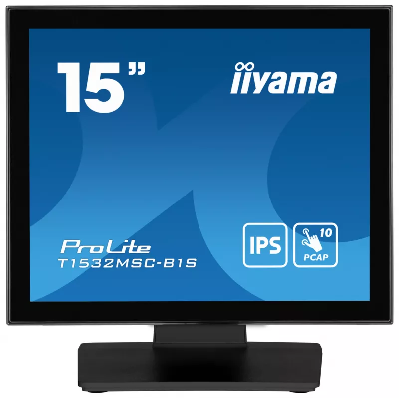 iiyama ProLite T1532MSC-B1S arvutimonitor 38,1 cm (15 tolli) 1024 x 768 pikslit XGA LCD puuteekraan Must