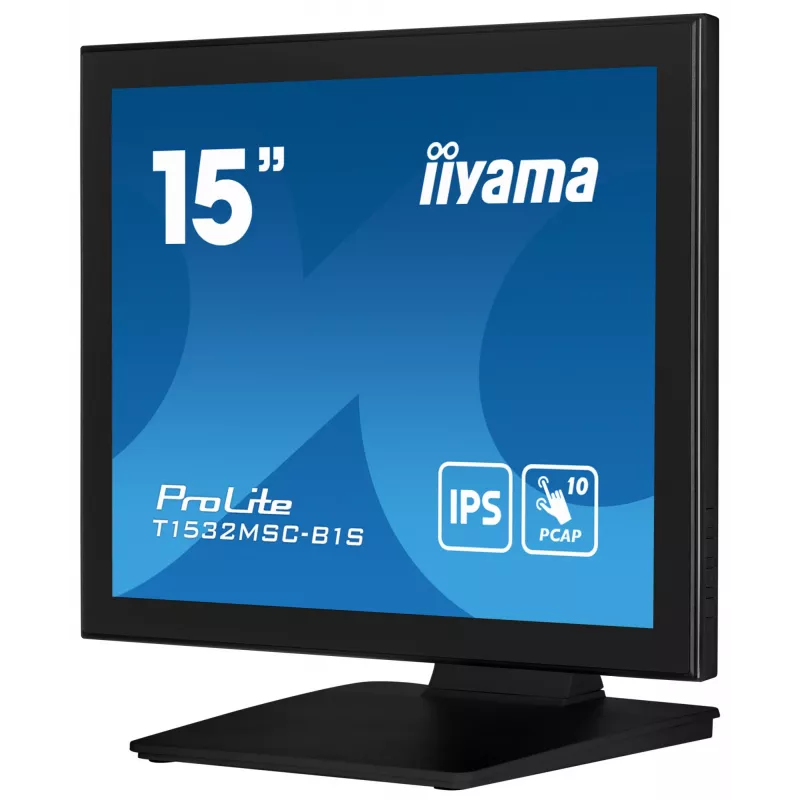 iiyama ProLite T1532MSC-B1S arvutimonitor 38,1 cm (15 tolli) 1024 x 768 pikslit XGA LCD puuteekraan Must