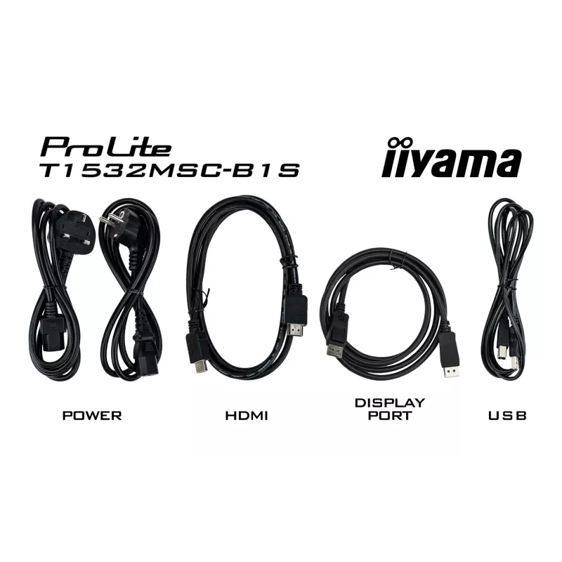 iiyama ProLite T1532MSC-B1S arvutimonitor 38,1 cm (15 tolli) 1024 x 768 pikslit XGA LCD puuteekraan Must