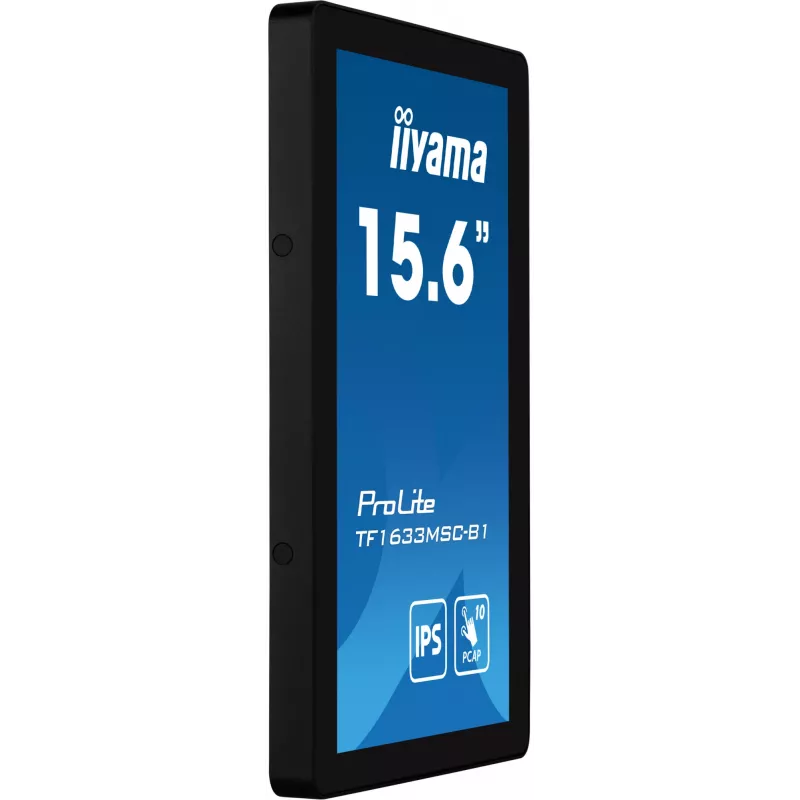 iiyama ProLite TF1633MSC-B1 arvutimonitor 39,6 cm (15,6 tolli) 1920 x 1080 pikslit Full HD puuteekraan Must