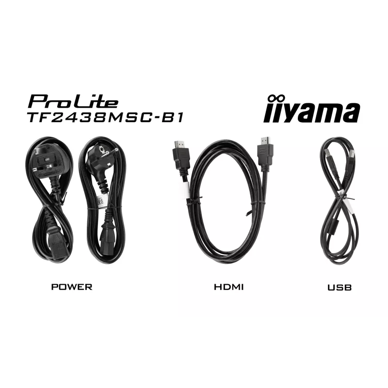 iiyama TF2438MSC-B1 arvutimonitor 60,5 cm (23,8 tolli) 1920 x 1080 pikslit Full HD LED puuteekraaniga must