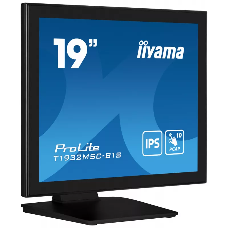 iiyama ProLite T1932MSC-B1S arvutimonitor 48,3 cm (19 tolli) 1280 x 1024 pikslit Full HD LED puuteekraan lauaarvutile must