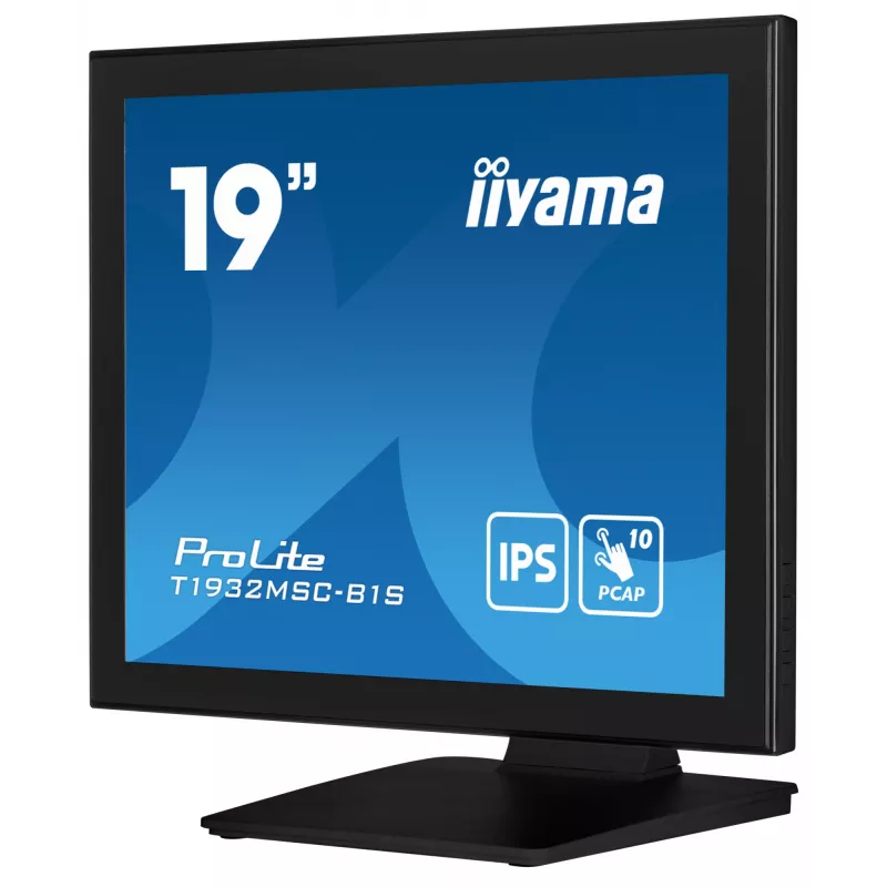iiyama ProLite T1932MSC-B1S arvutimonitor 48,3 cm (19 tolli) 1280 x 1024 pikslit Full HD LED puuteekraan lauaarvutile must