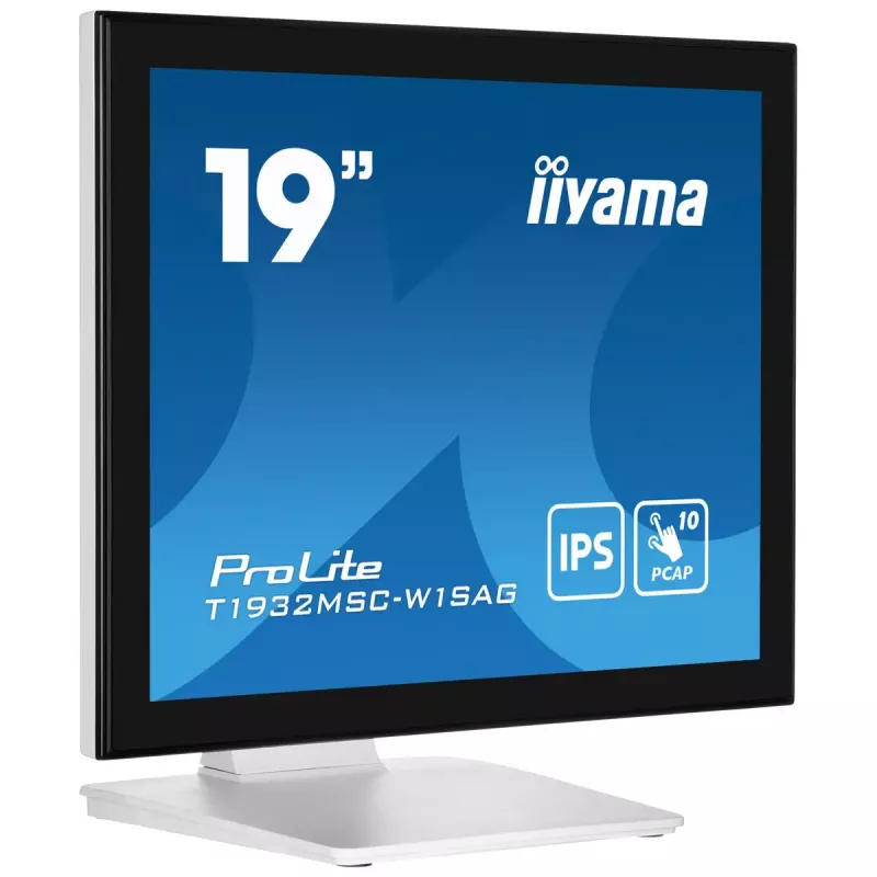 iiyama ProLite T1932MSC-W1SAG arvutimonitor 48,3 cm (19 tolli) 1280 x 1024 pikslit Full HD LED puuteekraan lauamonitor valge