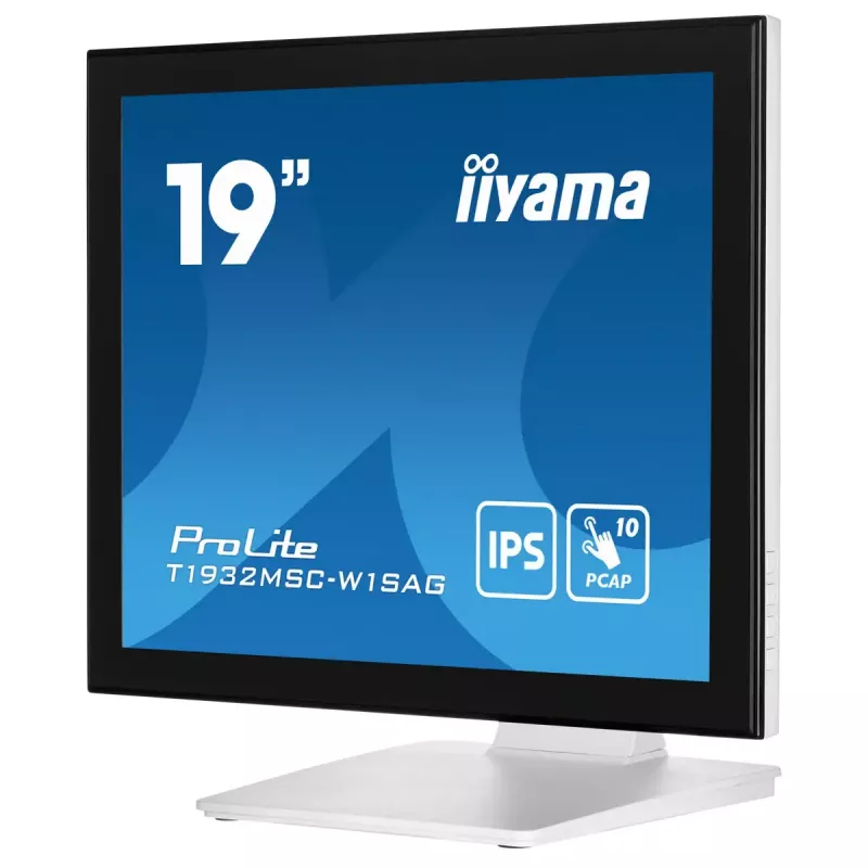 iiyama ProLite T1932MSC-W1SAG arvutimonitor 48,3 cm (19 tolli) 1280 x 1024 pikslit Full HD LED puuteekraan lauamonitor valge