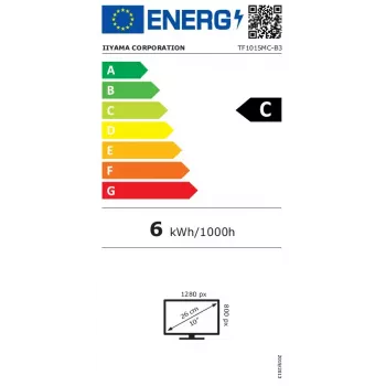 iiyama TF1015MC-B3 arvutimonitor 25,6 cm (10,1 tolli) 1280 x 800 pikslit HD LED puuteekraaniga must