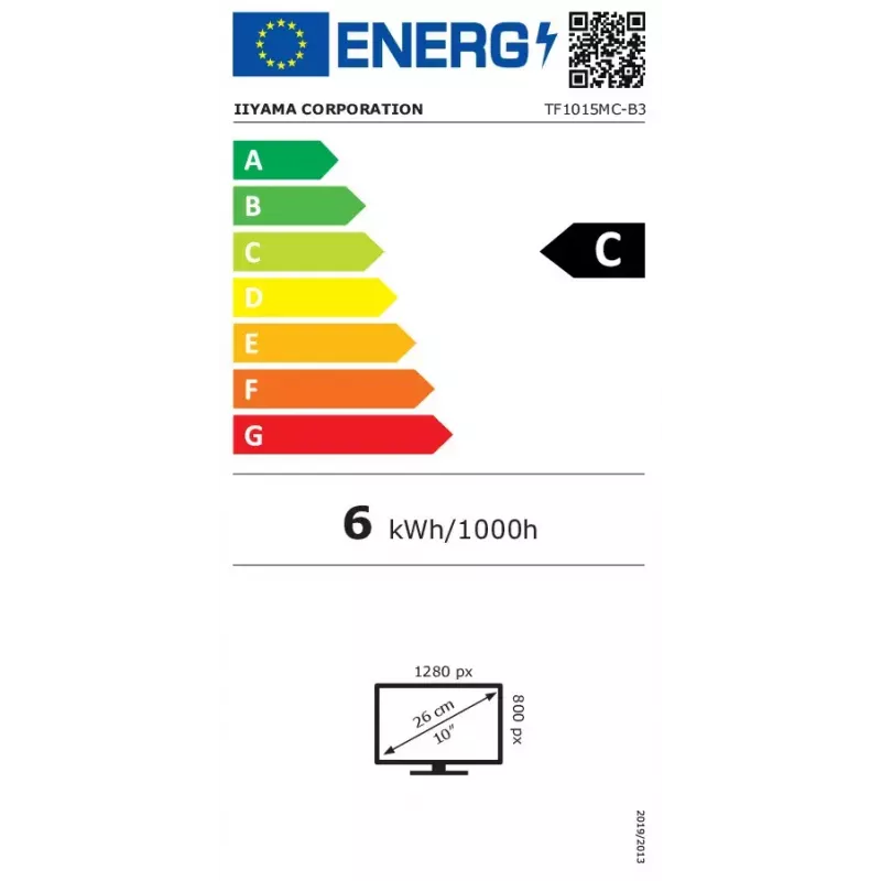 iiyama TF1015MC-B3 arvutimonitor 25,6 cm (10,1 tolli) 1280 x 800 pikslit HD LED puuteekraaniga must