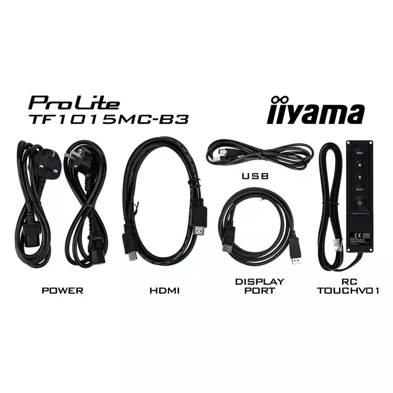 iiyama TF1015MC-B3 arvutimonitor 25,6 cm (10,1 tolli) 1280 x 800 pikslit HD LED puuteekraaniga must