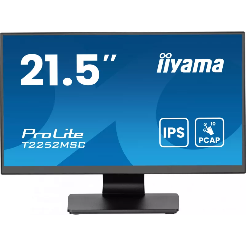 iiyama ProLite T2252MSC-B2AG arvutimonitor 54,6 cm (21,5 tolli) 1920 x 1080 pikslit Full HD LCD puuteekraaniga must