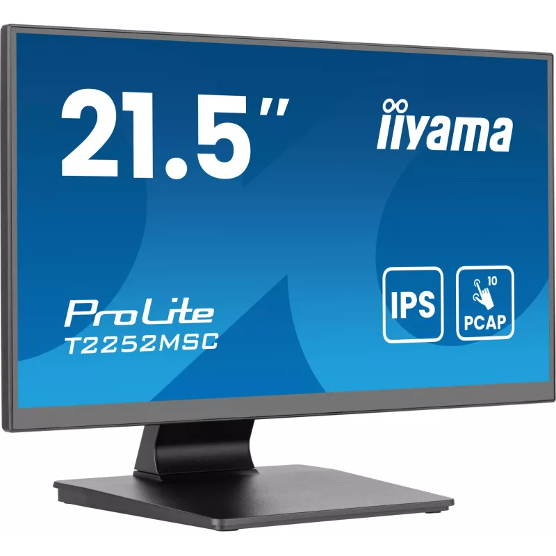 iiyama ProLite T2252MSC-B2AG arvutimonitor 54,6 cm (21,5 tolli) 1920 x 1080 pikslit Full HD LCD puuteekraaniga must