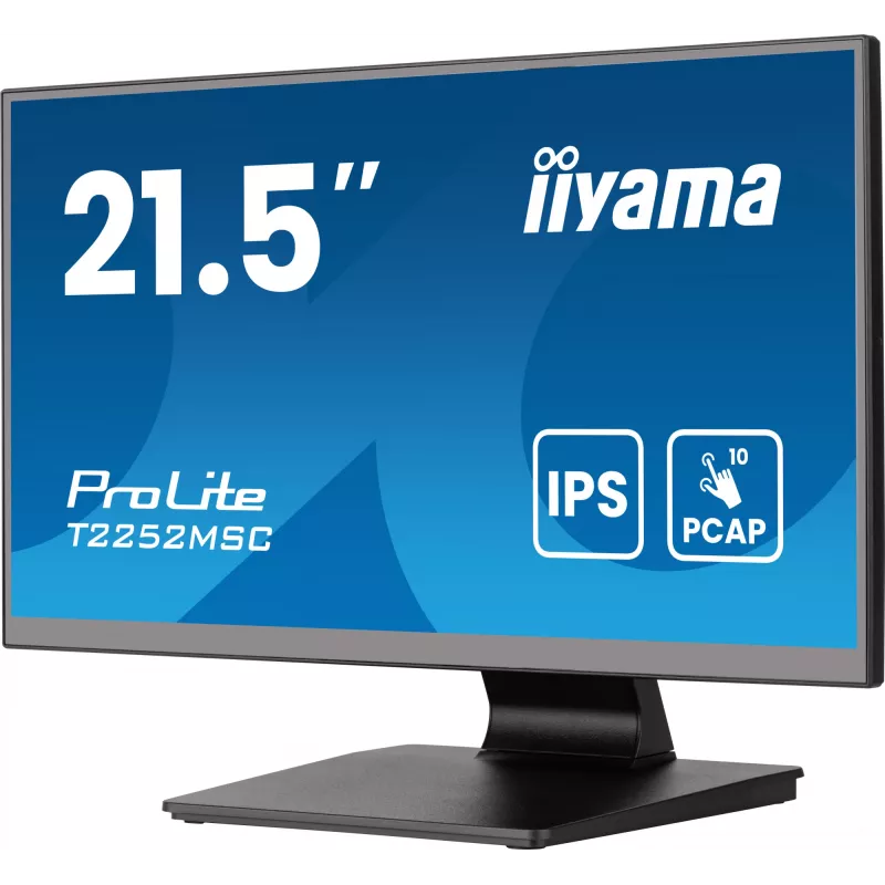iiyama ProLite T2252MSC-B2AG arvutimonitor 54,6 cm (21,5 tolli) 1920 x 1080 pikslit Full HD LCD puuteekraaniga must