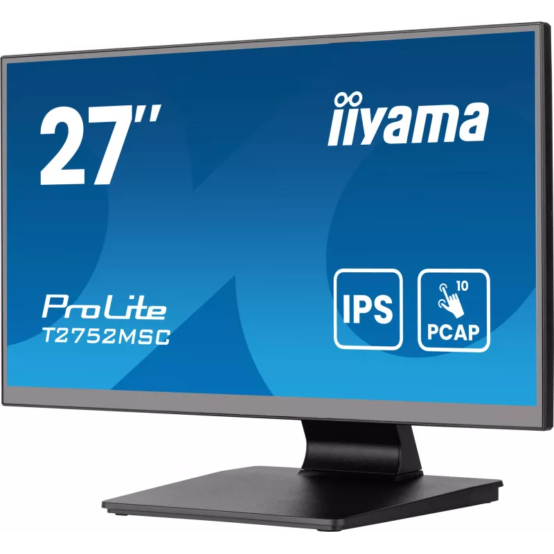 iiyama ProLite T2752MSC-B1AG arvutimonitor 68,6 cm (27 tolli) 1920 x 1080 pikslit Full HD LED puuteekraan Must