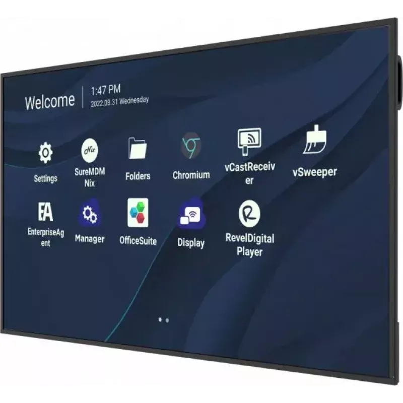 Viewsonic CDE7530 Signage Display 190.5 cm (75 tolli) Wi-Fi 450 cd/m² 4K Ultra HD Must sisseehitatud protsessoriga Android 11