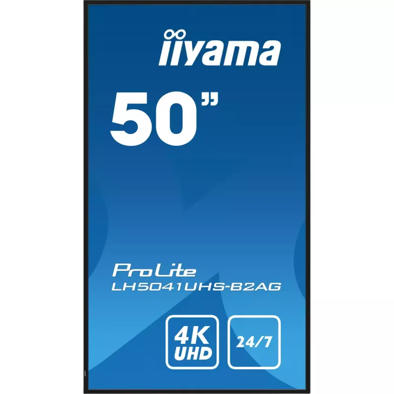 iiyama LH5041UHS-B2AG Signage Display Digitaalne infokuva lameekraan 127 cm (50 tolli) LCD 500 cd/m² 4K Ultra HD Must 24/7