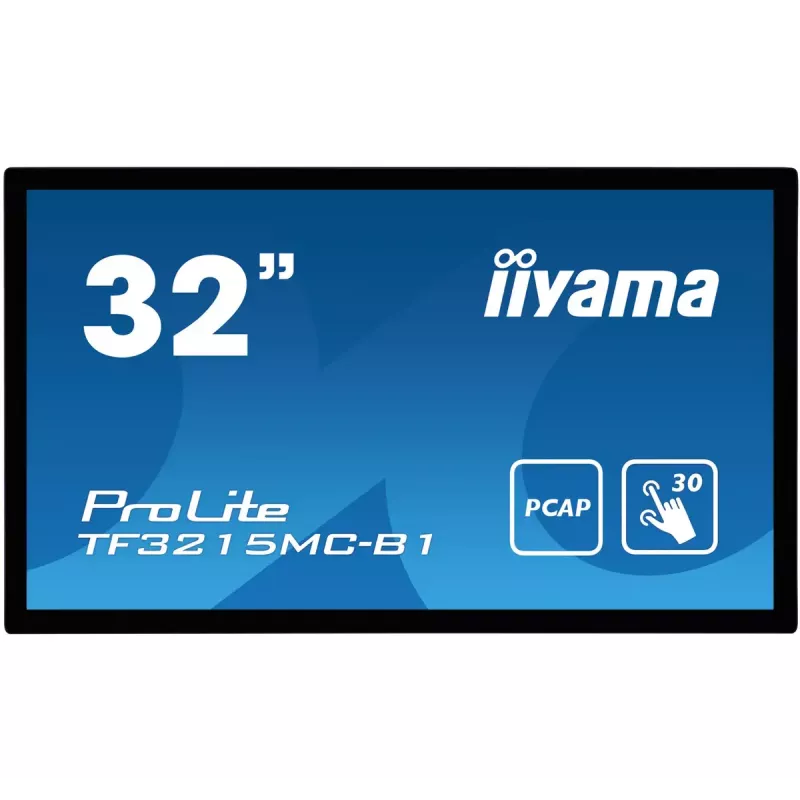 iiyama ProLite TF3215MC-B2 arvutimonitor 80 cm (31,5 tolli) 1920 x 1080 pikslit Full HD LED puuteekraan Kiosk must