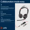 HP Poly Blackwire 5220 Stereo USB-C kõrvaklapid + 3,5 mm pistik + USB-C/A adapter