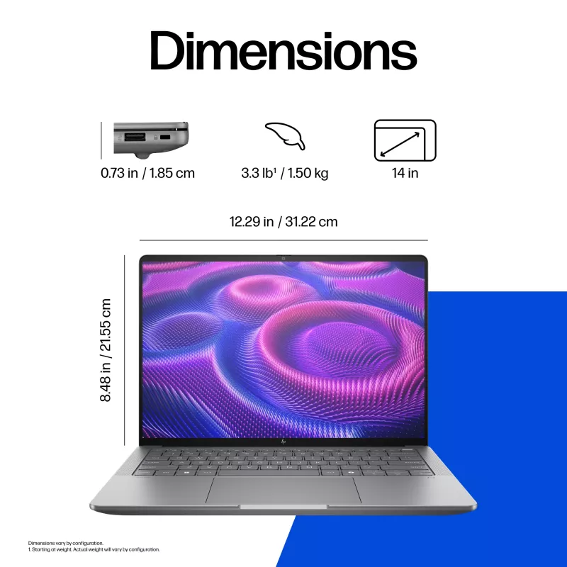 HP ZBook Ultra G1a Copilot+ PC AMD Ryzen AI Max PRO 390 35,6 cm (14 tolli) WUXGA 32 GB LPDDR5x-SDRAM Wi-Fi 7 (802.11be) Windows 11 Pro AI tööjaam, AI PC hõbedane