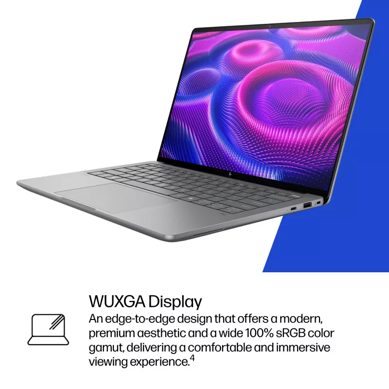 HP ZBook Ultra G1a Copilot+ PC AMD Ryzen AI Max PRO 390 35,6 cm (14 tolli) WUXGA 32 GB LPDDR5x-SDRAM Wi-Fi 7 (802.11be) Windows 11 Pro AI tööjaam, AI PC hõbedane