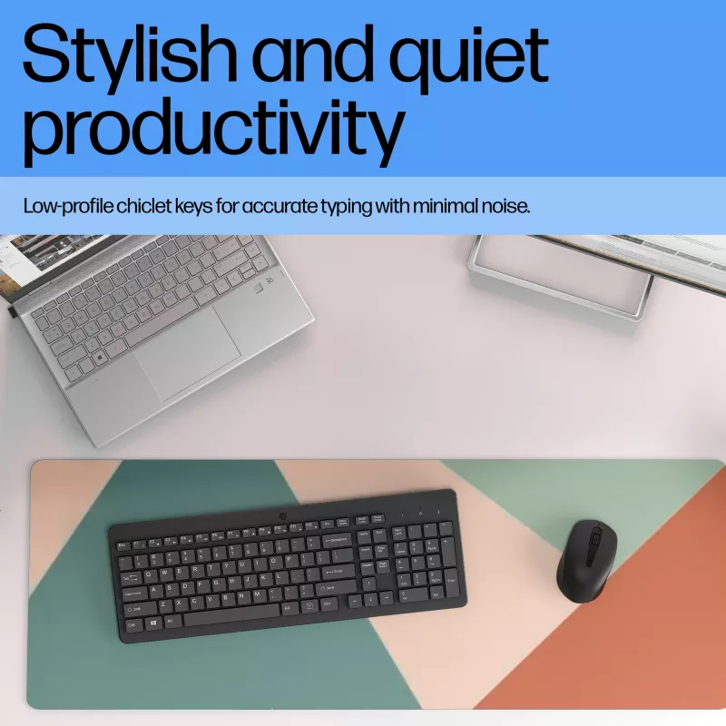 HP 225 Wireless Keyboard Full-size Wireless RF Universal Black 805T1AA#ABD