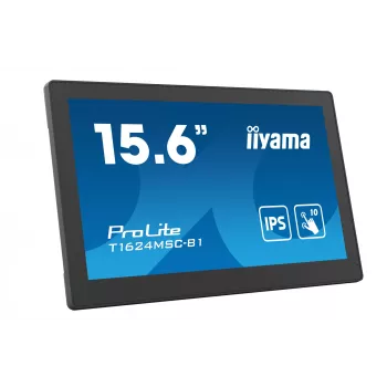 iiyama T1624MSC-B1 arvutimonitor 39,6 cm (15,6 tolli) 1920 x 1080 pikslit Full HD LED puuteekraaniga must