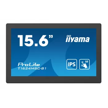 iiyama T1624MSC-B1 arvutimonitor 39,6 cm (15,6 tolli) 1920 x 1080 pikslit Full HD LED puuteekraaniga must