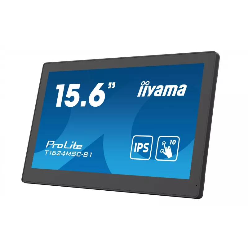 iiyama T1624MSC-B1 arvutimonitor 39,6 cm (15,6 tolli) 1920 x 1080 pikslit Full HD LED puuteekraaniga must
