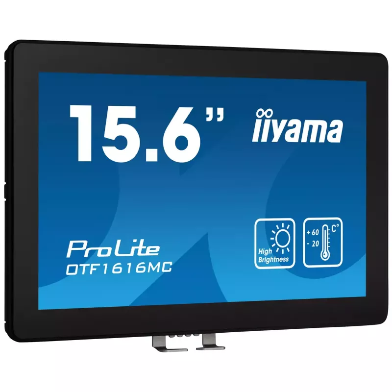 iiyama OTF1616MC-B1 arvutimonitor 39,6 cm (15,6 tolli) 1920 x 1080 pikslit Full HD LCD puuteekraaniga Must