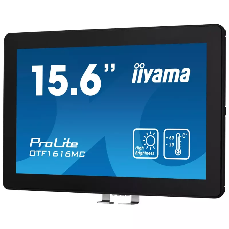 iiyama OTF1616MC-B1 arvutimonitor 39,6 cm (15,6 tolli) 1920 x 1080 pikslit Full HD LCD puuteekraaniga Must