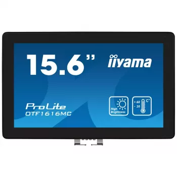 iiyama OTF1616MC-B1 arvutimonitor 39,6 cm (15,6 tolli) 1920 x 1080 pikslit Full HD LCD puuteekraaniga Must