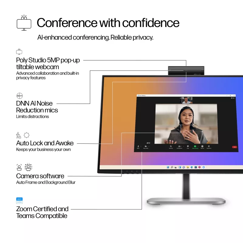 HP Series 5 Pro 23.8-tolline FHD USB-C konverentsimonitor - 524pm