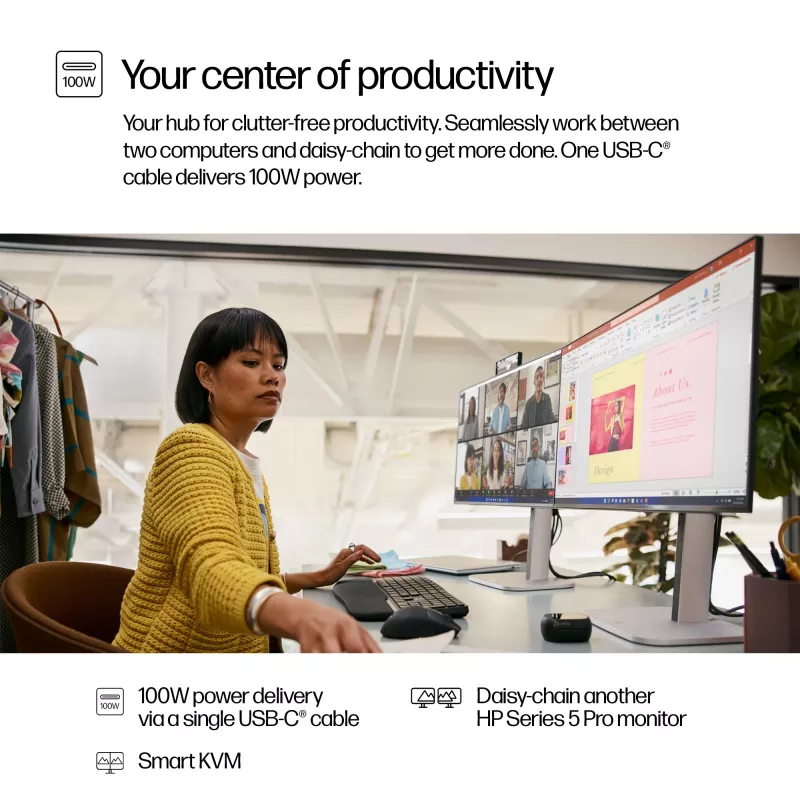 HP Series 5 Pro 23.8-tolline FHD USB-C konverentsimonitor - 524pm